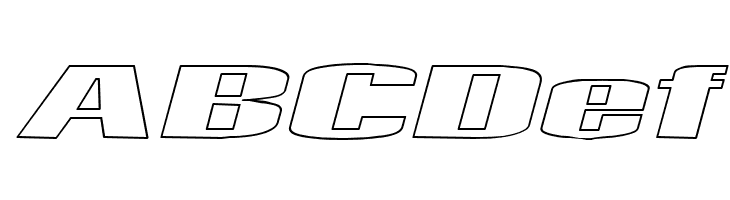 Telford Hollow Italic  Free Fonts Download