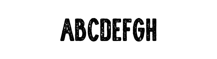 ABCDEFGH WOLF GANG ROUGH VINTAGE BOLD Font