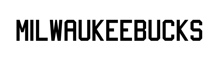 MILWAUKEEBUCKS Sports Jersey Font