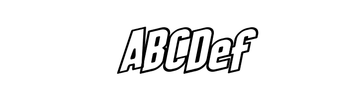 SF Obliquities Outline Bold  Free Fonts Download