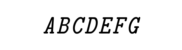 CMU Typewriter Text Italic  Free Fonts Download