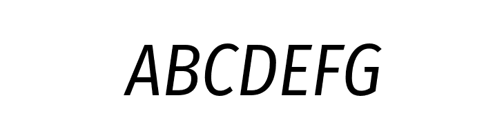 Fira Sans Condensed Book Italic  Free Fonts Download