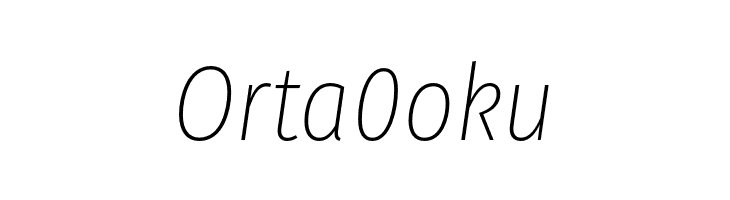 Fira Sans Condensed UltraLight Italic  Free Fonts Download