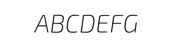 Exo 2.0 Extra Light Italic  Free Fonts Download