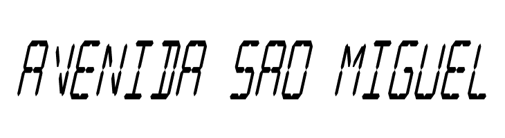 LCD Display: 14 Segment (Italic Condensed)  Free Fonts Download