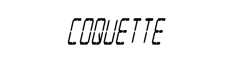 LCD Display: 14 Segment (Italic Condensed)  Free Fonts Download