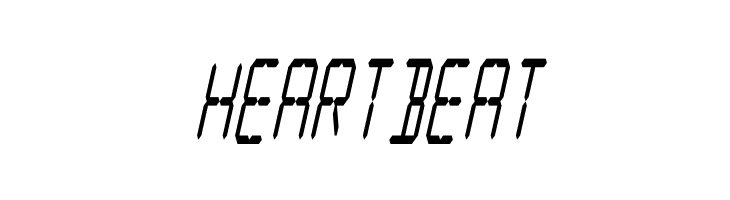 LCD Display: 14 Segment (Italic Condensed)  Free Fonts Download