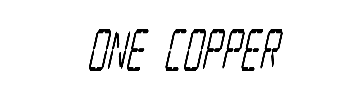 LCD Display: 14 Segment (Italic Condensed)  Free Fonts Download