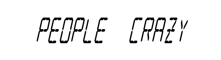 LCD Display: 14 Segment (Italic Condensed)  Free Fonts Download