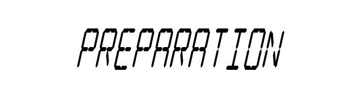 LCD Display: 14 Segment (Italic Condensed)  Free Fonts Download