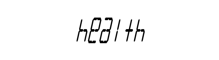 LCD Display: 14 Segment (Italic Condensed)  Free Fonts Download
