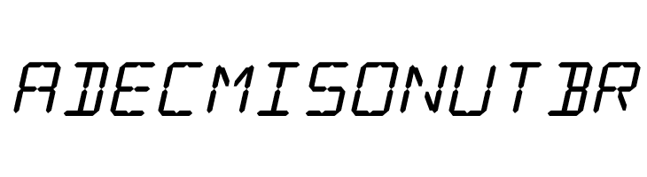 LCD Display: 14 Segment (Italic)  Free Fonts Download