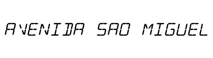 LCD Display: 14 Segment (Italic)  Free Fonts Download