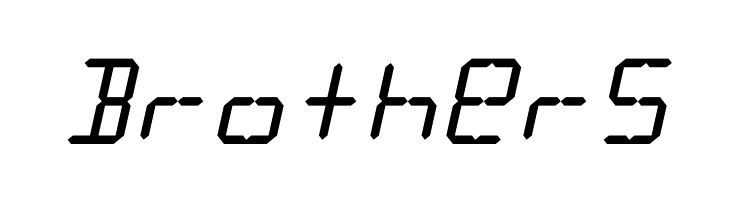 LCD Display: 14 Segment (Italic)  Free Fonts Download