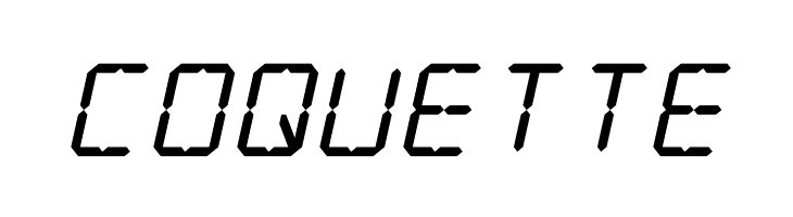 LCD Display: 14 Segment (Italic)  Free Fonts Download