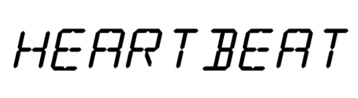 LCD Display: 14 Segment (Italic)  Free Fonts Download