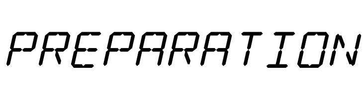 LCD Display: 14 Segment (Italic)  Free Fonts Download