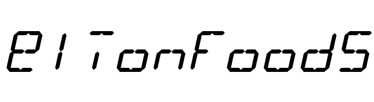 LCD Display: 14 Segment (Italic)  Free Fonts Download