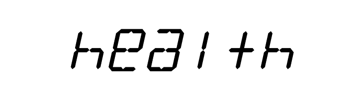 LCD Display: 14 Segment (Italic)  Free Fonts Download