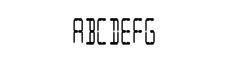 LCD Display: 14 Segment (Condensed)  Free Fonts Download