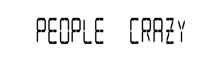 LCD Display: 14 Segment (Condensed)  Free Fonts Download