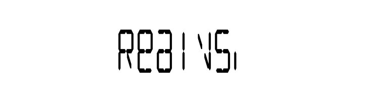 LCD Display: 14 Segment (Condensed)  Free Fonts Download