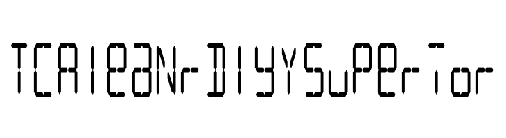 LCD Display: 14 Segment (Condensed)  Free Fonts Download