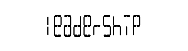 LCD Display: 14 Segment (Condensed)  Free Fonts Download