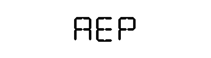 LCD Display: 14 Segment  Free Fonts Download