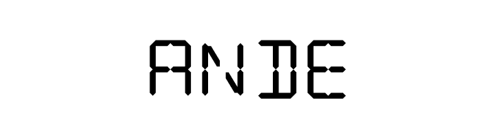 LCD Display: 14 Segment  Free Fonts Download