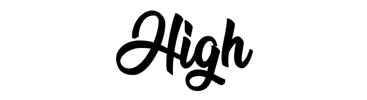 High Run to the Hills Personal Use  Font