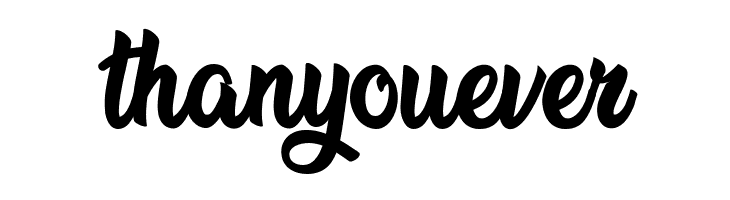 thanyouever Run to the Hills Personal Use  Font