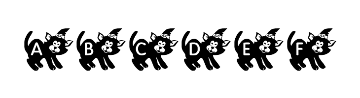 KR Halloween Kitten  Free Fonts Download