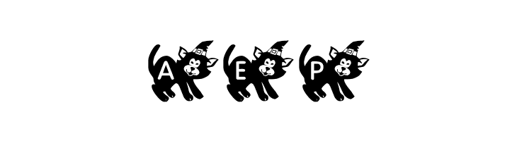 KR Halloween Kitten  Free Fonts Download