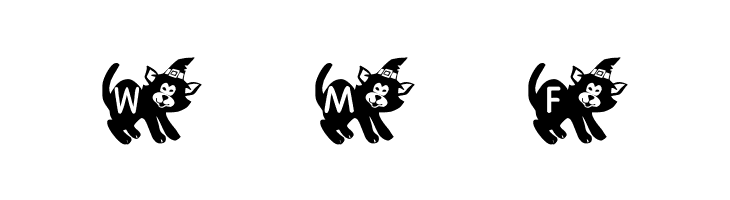 KR Halloween Kitten  Free Fonts Download