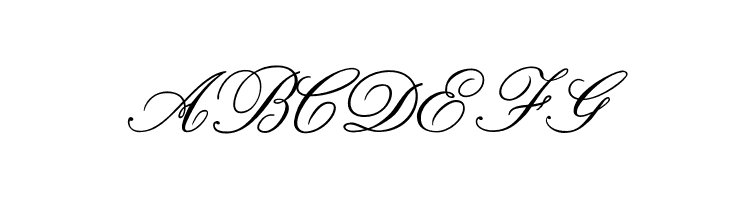 ABCDEFG Formal Script Medium Font