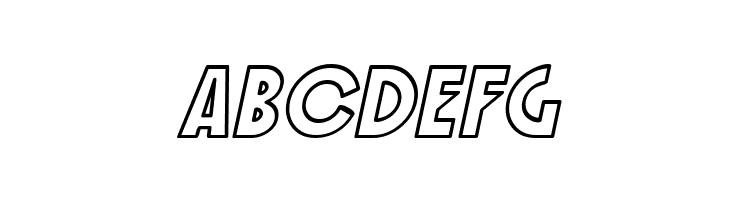 SF Speakeasy Outline Oblique  Free Fonts Download