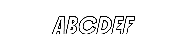 SF Speakeasy Outline Oblique  Free Fonts Download