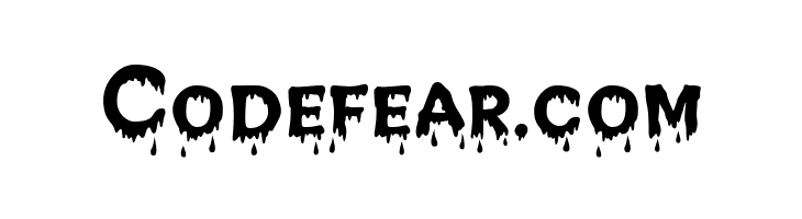 Codefear.com Creepy Regular Font