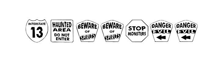 KR Halloween Signs One  Free Fonts Download