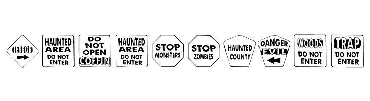 KR Halloween Signs One  Free Fonts Download