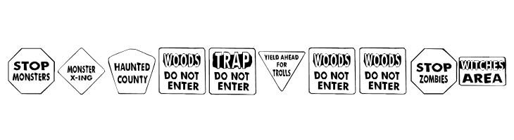 KR Halloween Signs One  Free Fonts Download