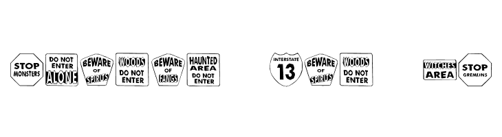 KR Halloween Signs One  Free Fonts Download