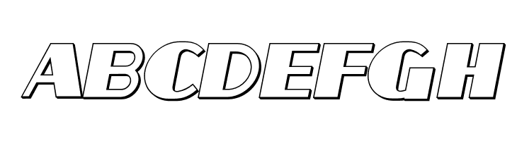 Aafia 3D Italic  Free Fonts Download