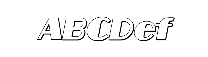 Aafia 3D Italic  Free Fonts Download