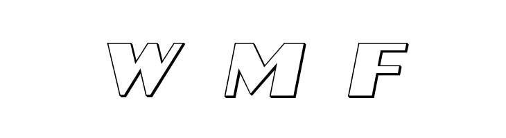 Aafia 3D Italic  Free Fonts Download