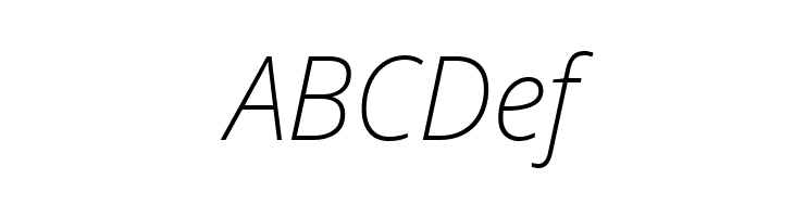 Avrile Sans ExtraLight Italic  Free Fonts Download