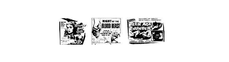 B Movie Dings  Free Fonts Download