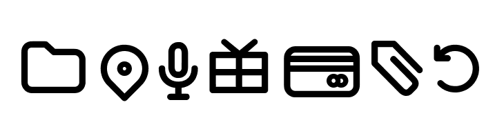 Arista Pro Icons Regular  Free Fonts Download