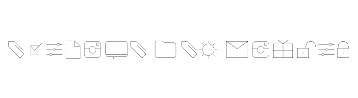 Arista Pro Icons Hairline  Free Fonts Download